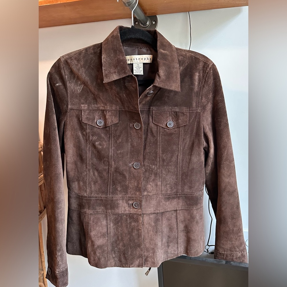 Apostrophe Dark Brown Leather/Suede Jacket